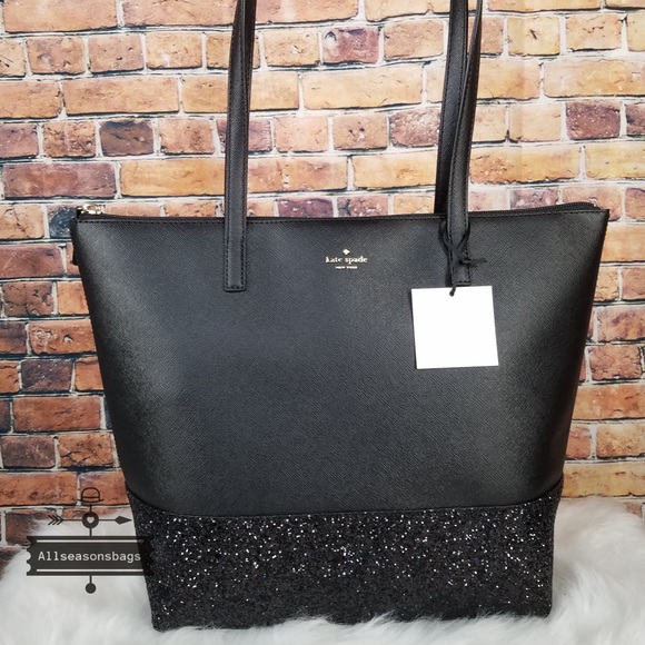 Kate spade LARGE Penny Greta Court Black Tote Bag - Picture 6 of 7